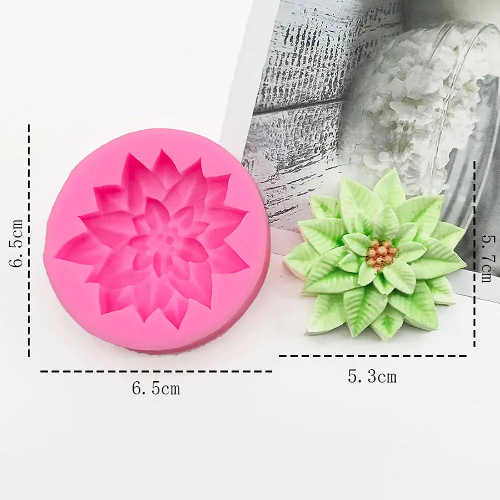 Holly leaf silicone mold