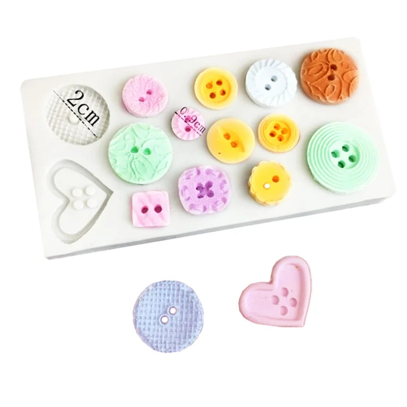 Button shape silicone mold