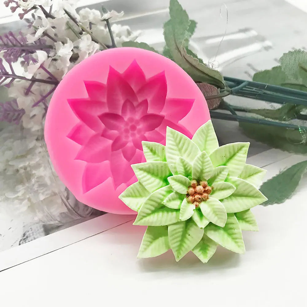 Holly leaf silicone mold