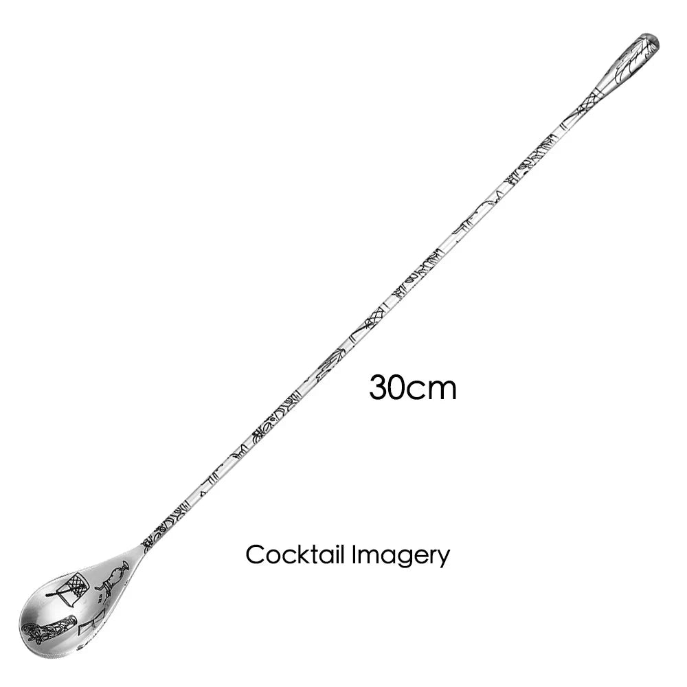 Teardrop cocktail spoon