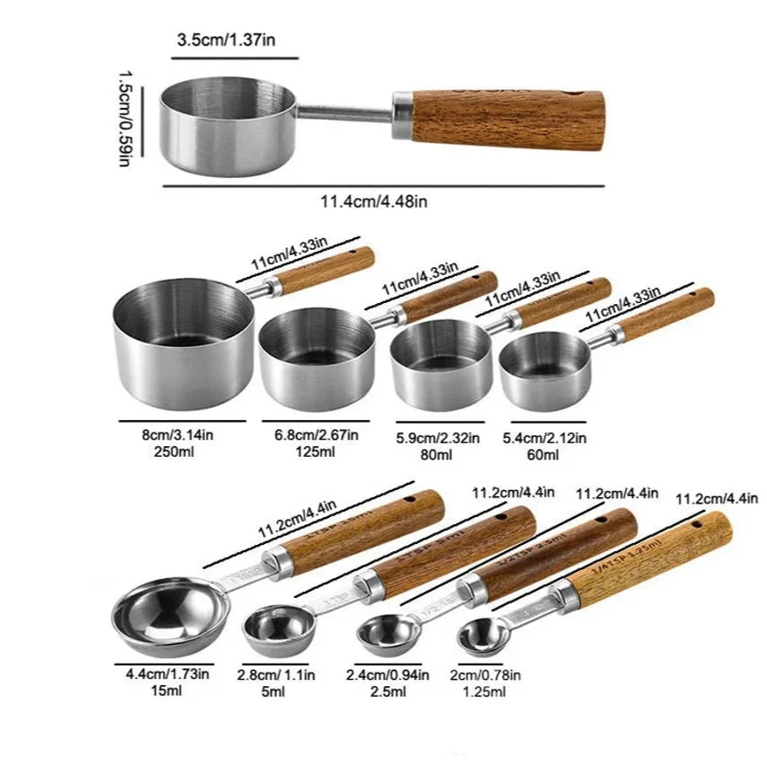 Measuring cups and spoons set