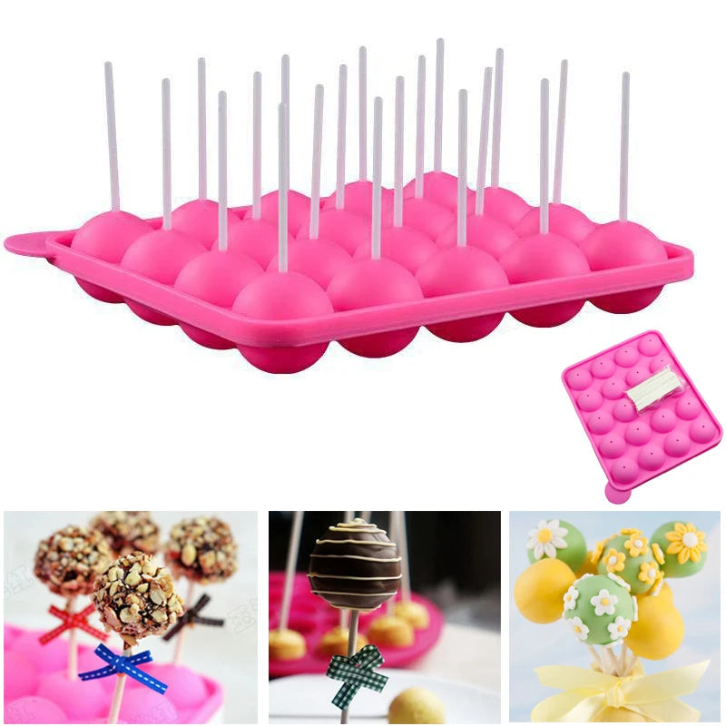 Silicone cake pop mold