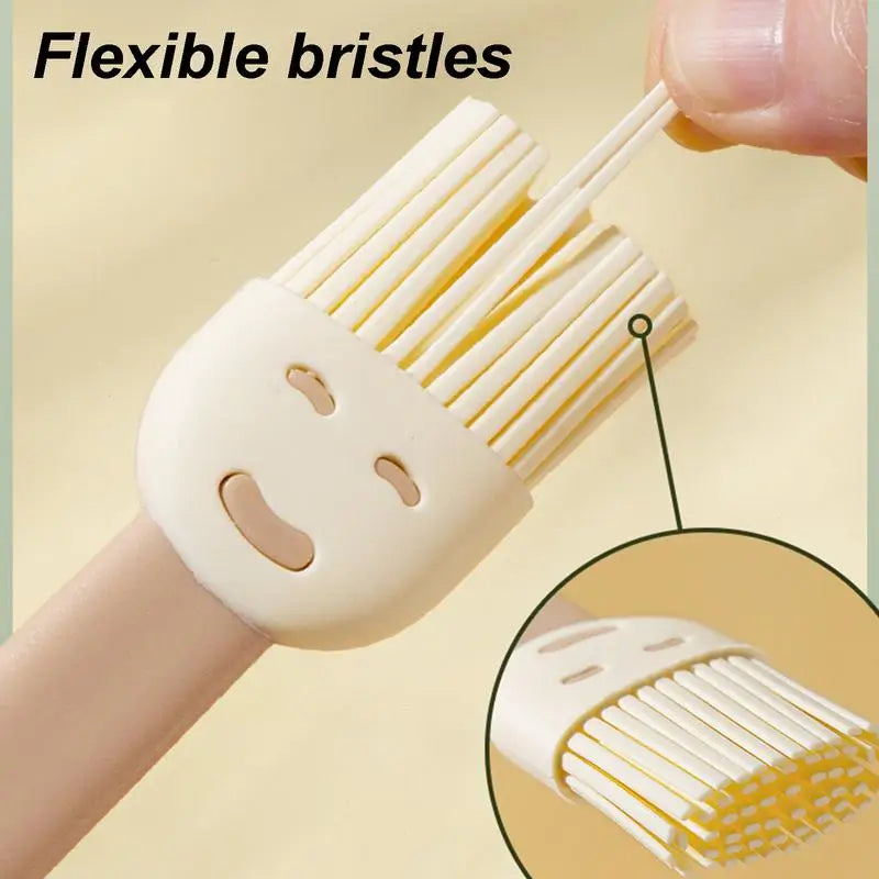 Silicone scraper and oil brush