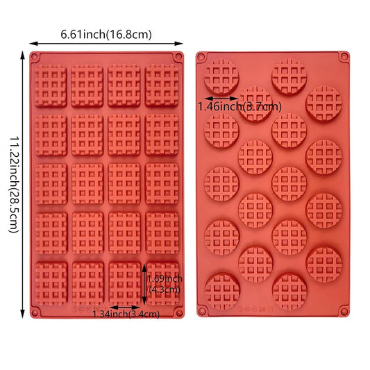 Mini waffle silicone mold