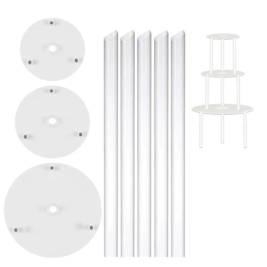 Cake divider plates and plastic sticks