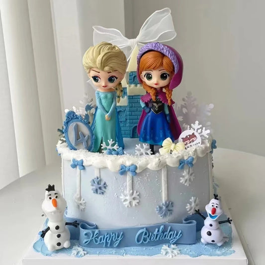 Frozen princess Elsa & Anna cake decorations